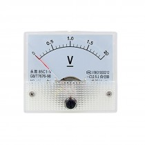 85C1 DC 0-2.0V Rectangle Analog Panel Volt Meter Gauge