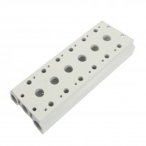 G1 4 Tube Hole Aluminum Pneumatic 6 Stations Electromagnetic Valve Base