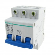 4500A Breaking Capacity 3P Miniature Circuit Breaker AC 400V 63A