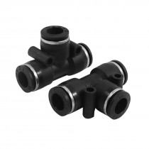 2 PCS 1 to 2 Way T Shaped Pneumatic Air Quick Coupler Joint Connector