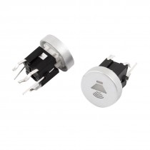 2 Pcs 10x9mm 4-Pin Momentary PCB Mount Blue Light Volume Control Tactile Switch