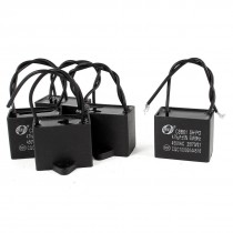 AC 450V 4.75uF Wired Metalized Polypropylene Film Motor Run Capacitor 5 Pieces