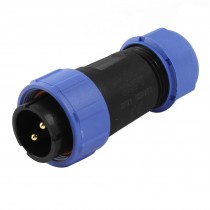 AC500V 30A 2 Terminal Male Joint Connector Aviation Plug Waterproof Cable Gland