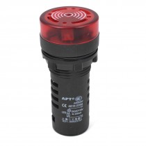 AC/DC 110V 20mA Equipment Alarm Signal Indicator Light Flash Buzzer Red Black