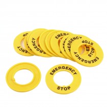 12 Pcs Round 22mm Dia Cutout Push Button Switches Safeguard Cover Yellow