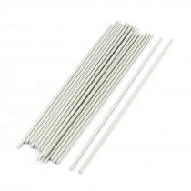 20PCS Lathe Drill 130mmx2mm Silver Tone Stainless Steel Round Rod Bar