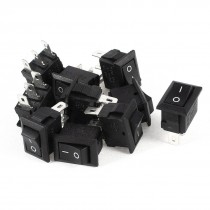 10 Pcs XL601-11 3 Pin 2 Position ON/OFF SPST Panel Rocker Switch 3A/250V 6A/125V