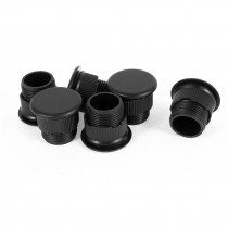 6 Pcs Black Plastic Push Button Switch 16mm Mount Hole Panel Plug Cap