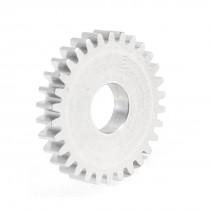 M0.6x30T 30 Teeth 6mm Dia Shaft Hole Speed Reduce Gearbox Motor Gear Silver Tone