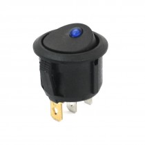 DC 12V Blue Pilot Light SPST 2 Position Snap In Rocker Switch for Car Auto