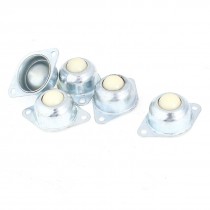 5 Pieces 4mm Hole 14mm Diameter Ball Metal Flange Transfer Unit Mounting Bearing