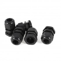 5 Pieces M20x1.5 Waterproof Connector 6-12mm Cable Locknut Stuffing Gland Black
