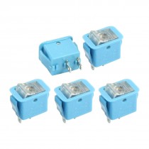5pcs Blue Latching SPST 2-Position Rocker Switch AC250V/10A 125V/13A