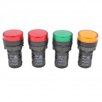 AC DC 24V 20mA Plastic Housing LED Indicator Signal Light Lamp 4 Pcs