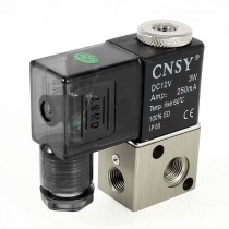 Direct Drive Type 2 Position 3 Way Gas Air Solenoid Valve DC 12V 250mA