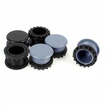 6 x Black + Gray Push Button Switch 22mm Mount Hole Panel Plug Cover