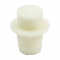 18mm-22mm 13mm Hole Dia Conical Flask Silicone Stopper Plug Beige