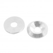 2Pcs 5mm x 16mm x 3.5mm Silver Tone Aluminium Alloy RC Model Washer Spacer
