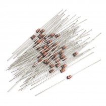 55Pcs 1N4735 6.2V 1W Glass Sealed Case Axial Leads Zener Diodes