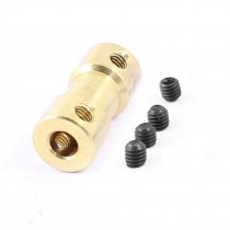 RC Airplane Helicopter 2.3mm to 4mm Brass Joint Motor Shaft Coupling Coupler