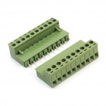 AC 300V 10A 5.08mm Spacing 10-Pin 10-Pole PCB Screw Terminal Barrier Block 2Pcs