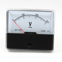 AC 0-300V Fine Tuning Rectangle Dial Panel Analog Voltage Meter Voltmeter