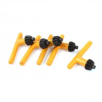 5pcs Yellow Rubber Coated Drill Chuck Key Loosen Tighten Tool for 16mm Chucks