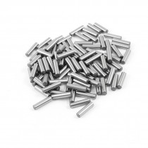 100 Pcs Stainless Steel 3.95mm x 15.8mm Dowel Pins Fasten Elements Silver Tone