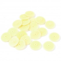 20 Pcs Beige Plastic 15mm Dia Module 0.4 Electric Model Wheel Gears for RC Toys