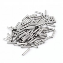 100 Pcs Stainless Steel 2.95mm x 15.8mm Dowel Pins Fasten Elements Silver Tone