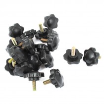 20 Pieces M5 Thread 12mm Length 25mm Diameter Star Head Clamping Knob