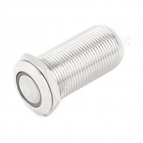 DC3V Red Angel Eye LED SPST Flat Head Latching Metal Push Button Switch 12mm