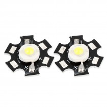2pcs 5W 6000-6500K White Light LED Lamp Bead Emitter 290-300LM