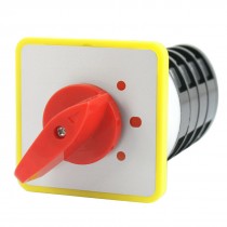 AC500V 16A 4 Poles 16 Screw Terminals Square Panel Rotary Changeover Switch