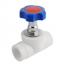 Blue Rotary Knob 0.94" x 0.94" Hole Stop Water PPR Gate Valve