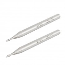 2 Pieces Straight Shank 2 Flutes HSS-AL End Mill Cutter Milling Tool 4mm x 6mm