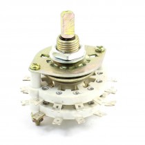 White Ceramic 4P5T 4 Pole 5 Throw Band Channel Rotary Switch Selector