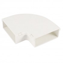 Box Type PVC Flat Angle Trunking Joint Cable Raceway Adapter 2 Ways 59mm x 22mm