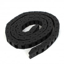 101cm R3.5cm Plastic Open 10mmx10mm Wire Cable Carrier Drag Chain Black