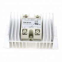 470K Ohm 2W to AC 24-380V 60A Aluminum Heatsink Single Phase Solid State Relay