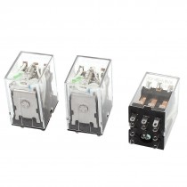 HH53PL 11Pins 3PDT DC 24V Coil Voltage Green LED Pilot Lamp Power Relay 3 Pieces