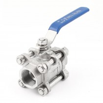 3/4PT 24mm Female 2 Way Full Port 90 Degree Rotary Three Piece Ball Valve