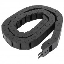 CNC Machine Black Plastic 15mmx20mm R5.5cm Cable Drag Chain 3.3Ft Long