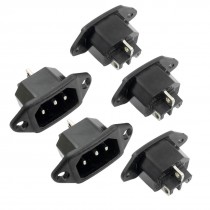 5 Pcs Electric Cooker Power Supply C14 Socket Adapter AC 250V 10A