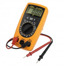 LCD Voltmeter Ammeter Ohm Digital Multimeter w Two Test Leads