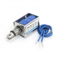 DC24V 100g/10mm Pull Type Open Frame Spring Load Solenoid Electromagnet