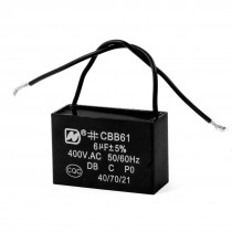 CBB61 6uF AC 400V Rectangle Non Polar Motor Run Capacitor