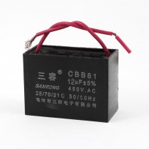 CBB61 12uF AC 450V Rectangle Non Polar Motor Run Capacitor
