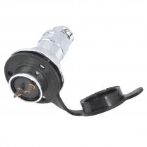 250V 25A 2 Pin Waterproof Electrical Deck Plug Circular Cable Connector