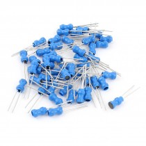 50Pcs 50uH 500mA 4x6mm 10% Tolerance Radial Lead Inductor Blue